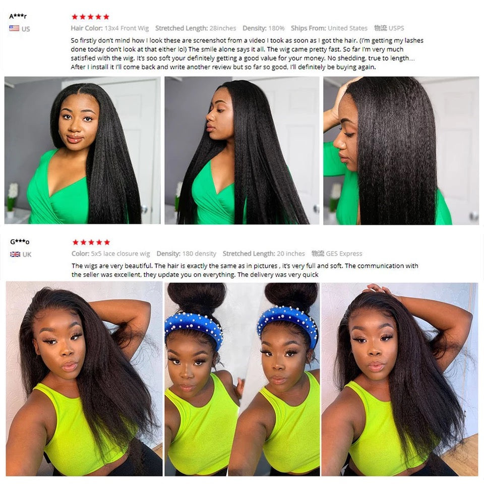 Afro Kinky Straight HD Lace Wigs